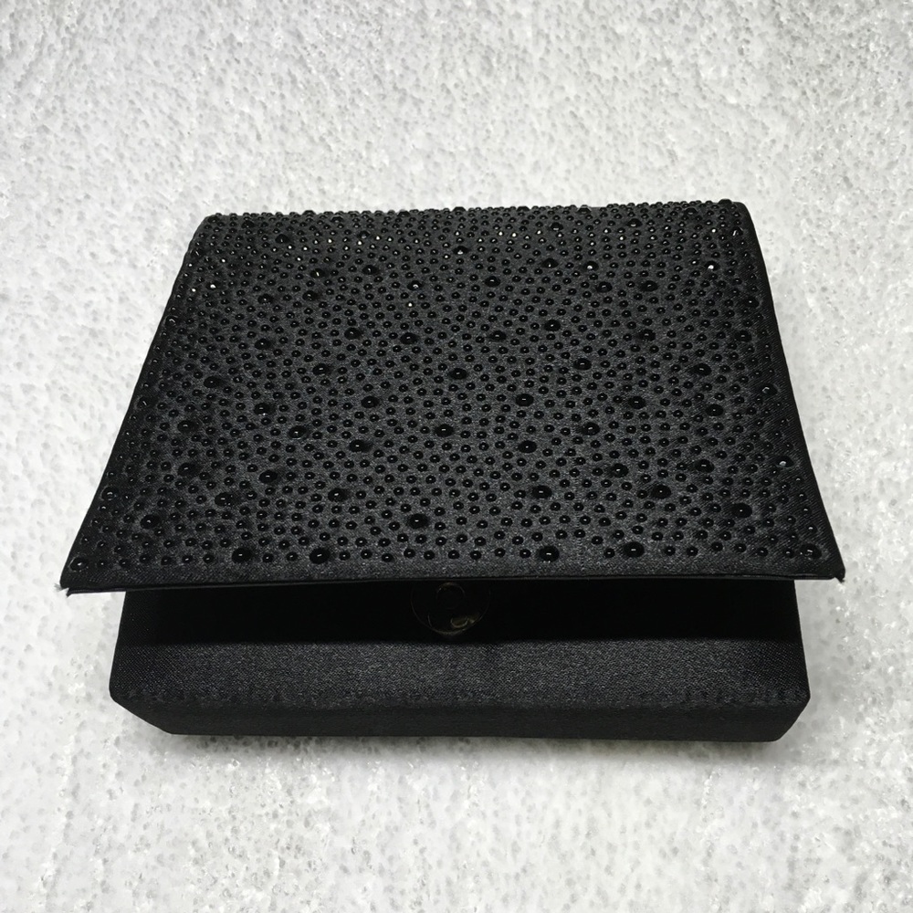 Vintage Small Purse Black hand clutch small 5 1/2" x 6"